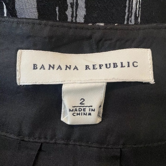 Banana Republic Abstract Print Linen Blend Pencil Skirt Career Womens 2 (559) - Picture 3 of 5